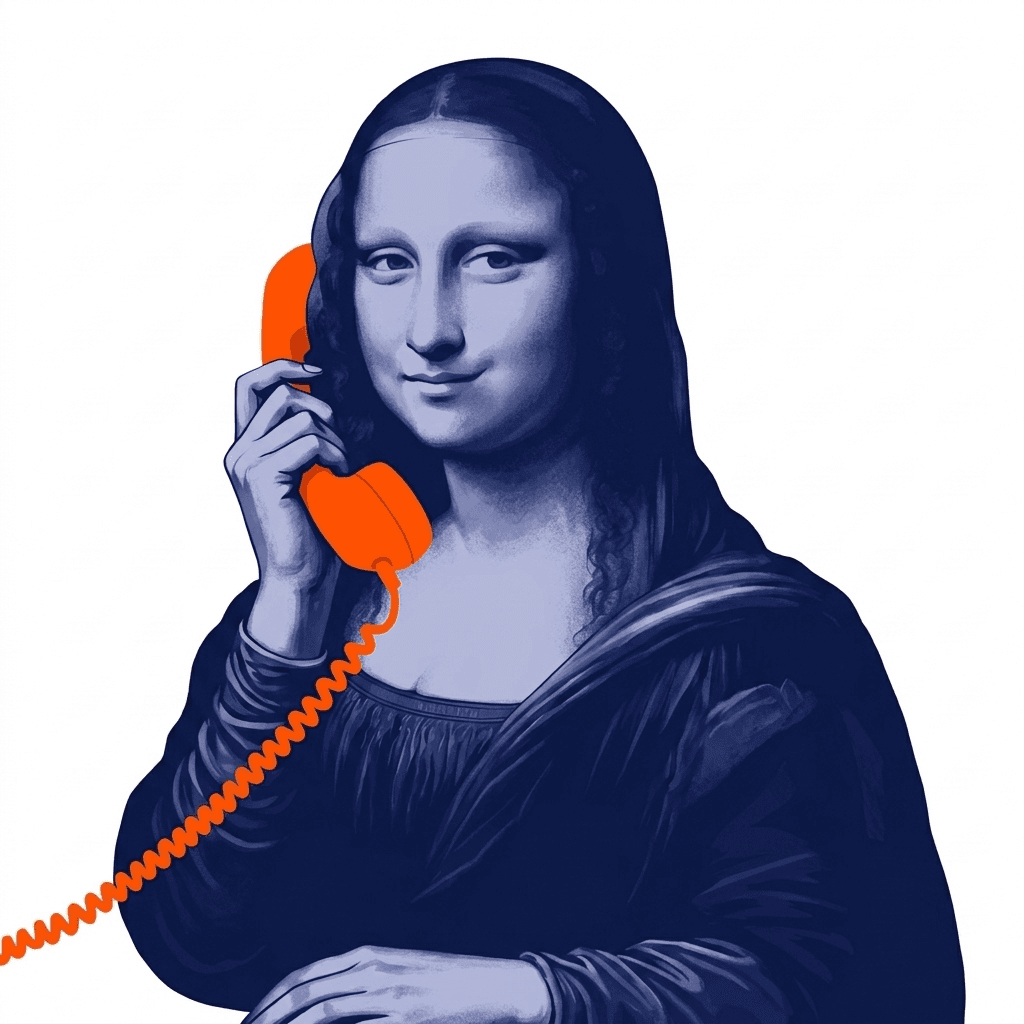Mona Lisa con teléfono